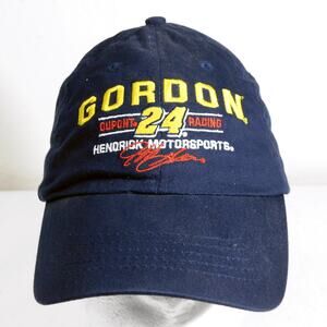 Vintage 90s Jeff Gordon Hat Adjustable Navy Blue Hendrick Motorsports NASCAR